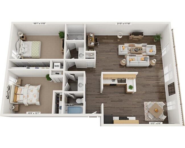 Two Bedroom Carmel 330 floor plan