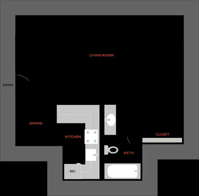 Studio A 2034 floor plan