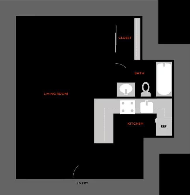 Studio B 1811 floor plan