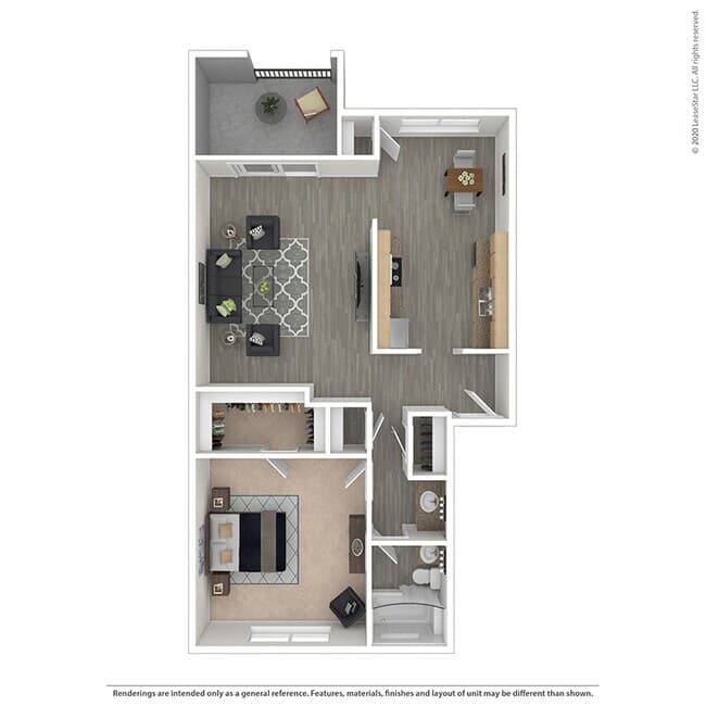 One Bedroom 39 floor plan