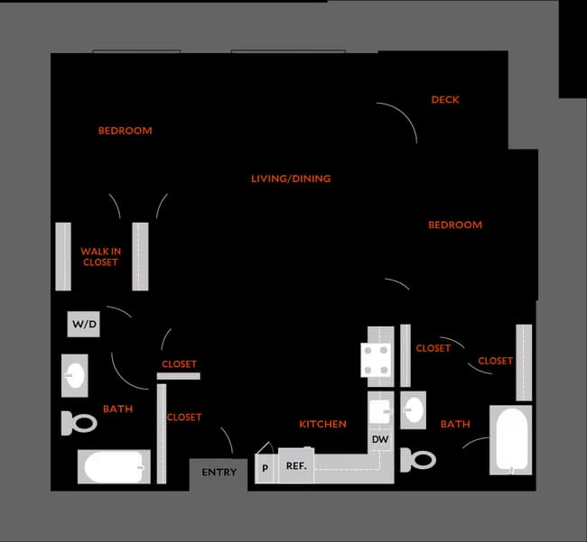 Plan 2B 308 floor plan