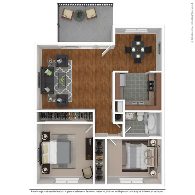 Large 2 Bed 1 Bath Bungalow 126 floor plan