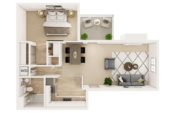1B1B 912 floor plan