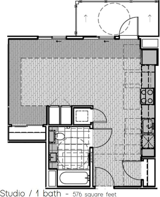 Studio 223 floor plan