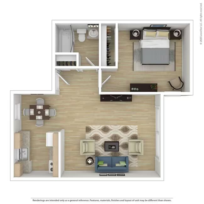One Bedroom 35 floor plan