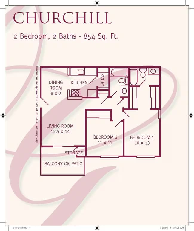 Churchill O-1129 floor plan