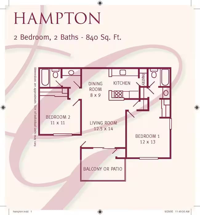 Hampton B-219 floor plan