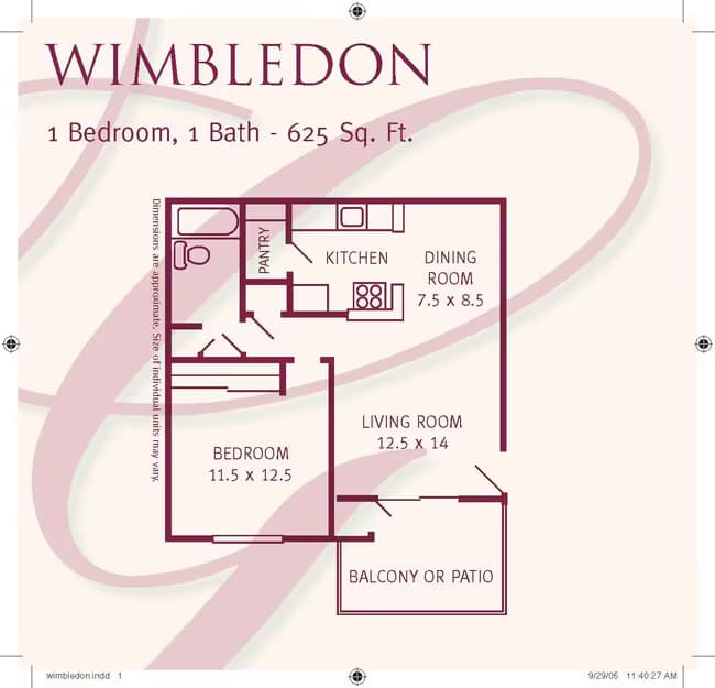 Wimbledon I-277 floor plan