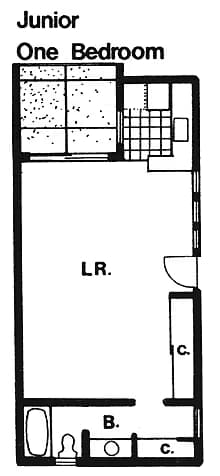 Junior One Bedroom floor plan