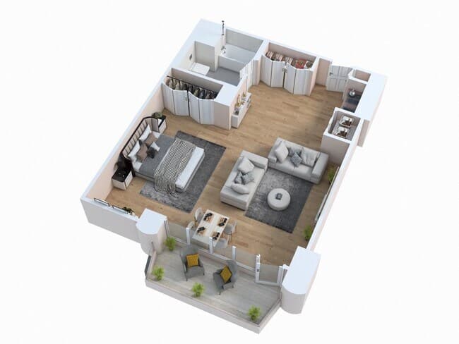 Studio 204R floor plan