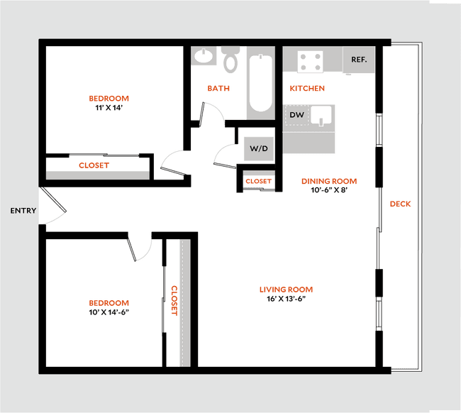 Plan 2DR 76J floor plan