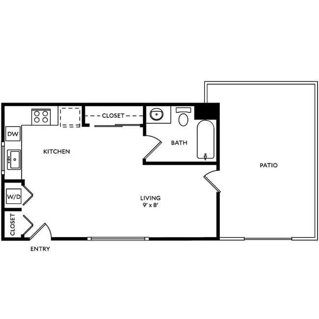North Studio A 3114 floor plan