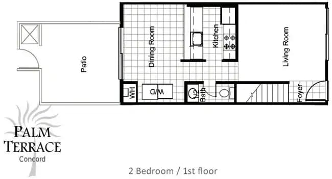 2 Bedroom 169 floor plan