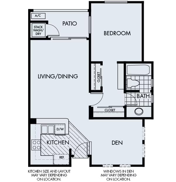 Plan 1B 5-121 floor plan