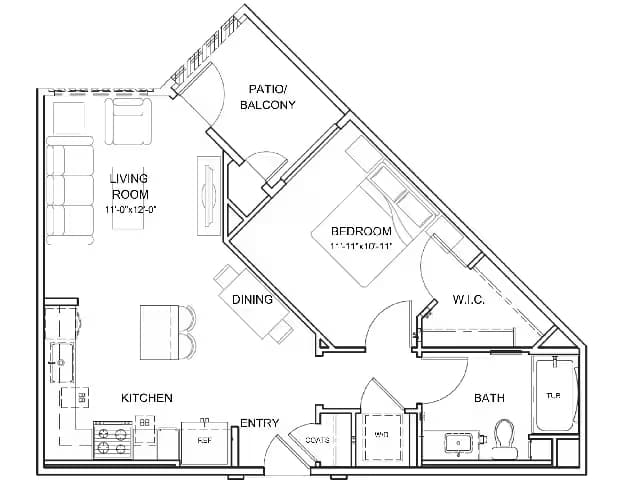 A1 303 floor plan