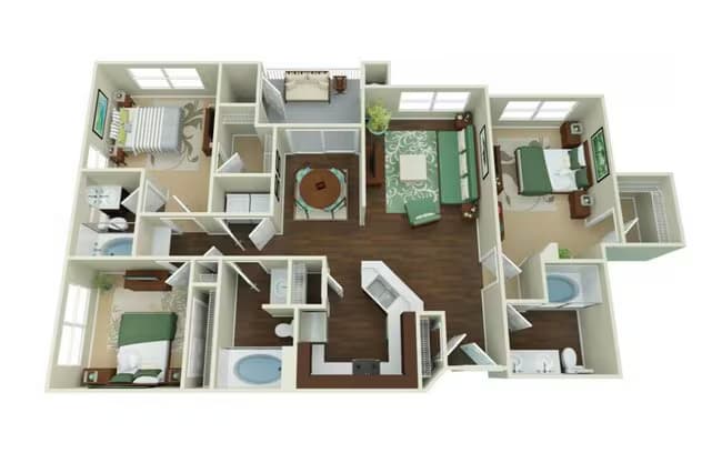 Residence 9 Upgraded 3204 floor plan