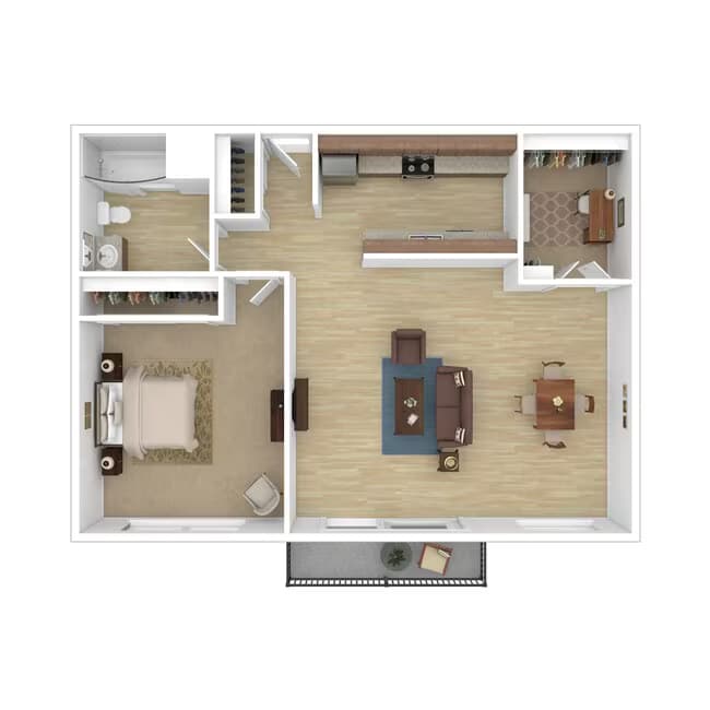 Palace 1x1 02-105 floor plan