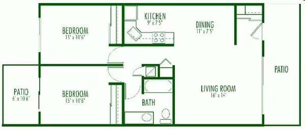 2x1 1211-105 floor plan