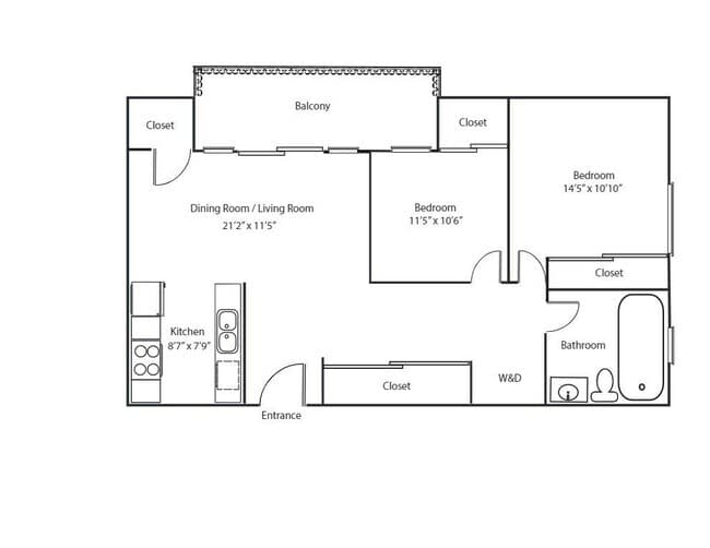 2x1 A floor plan
