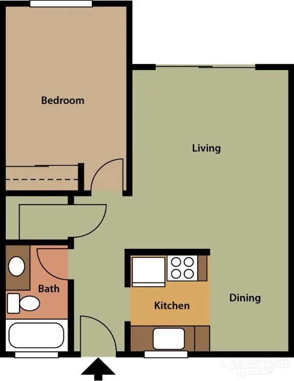 1 Bedroom 1st Floor floor plan