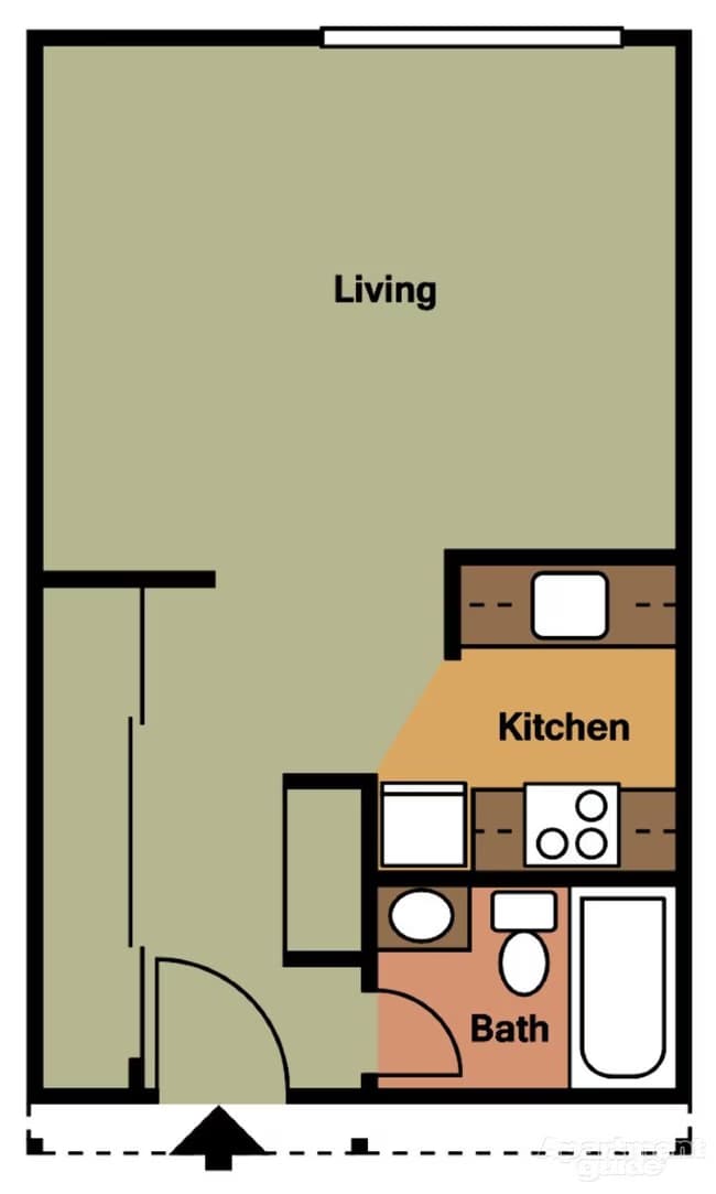 Studio B-203 floor plan