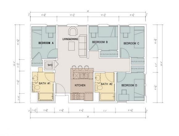 Plan A1/A2/A4/A5/A6 floor plan