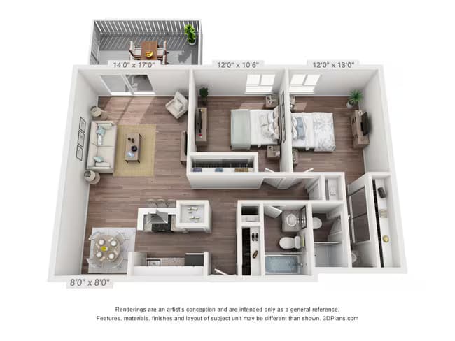 2X2 floor plan