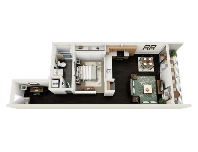 1 Bedroom - 746 sqft 0802 floor plan