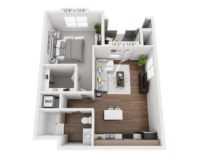 One Bedroom A1C 1107 floor plan