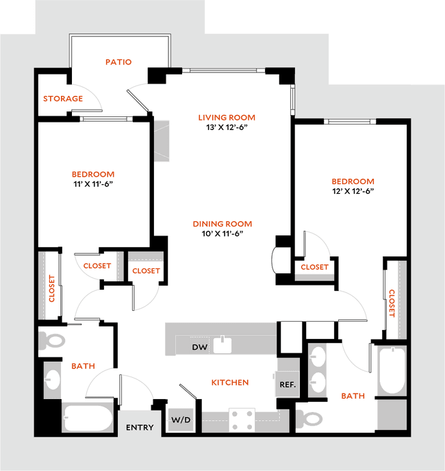 Plan 2E 2508 floor plan