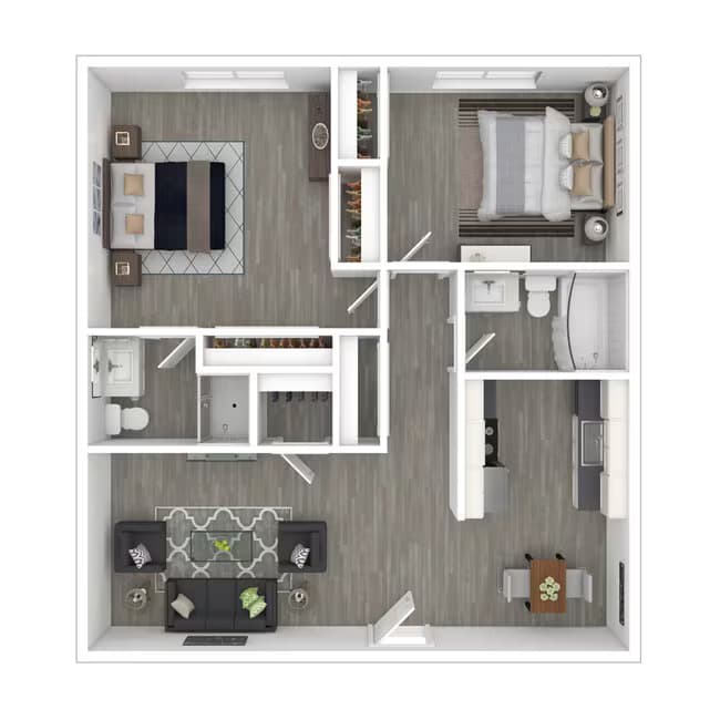 2 Bedroom 2 Bath 105 floor plan