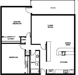 Two Bedroom 195 floor plan