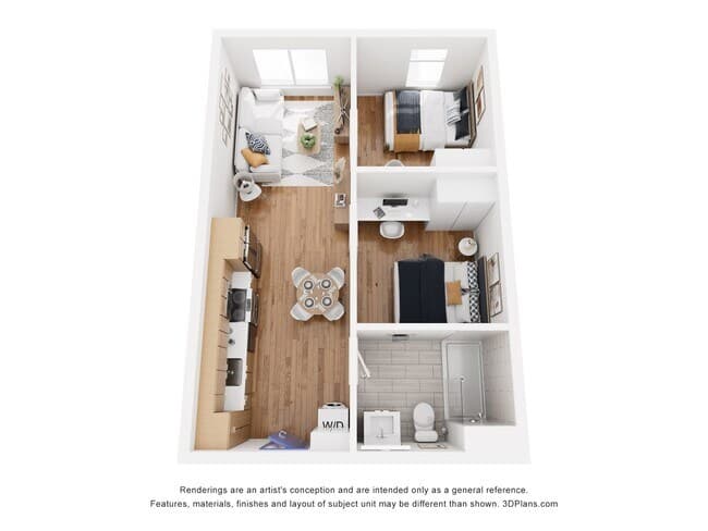 2 Bedroom 2 Bath 506 floor plan