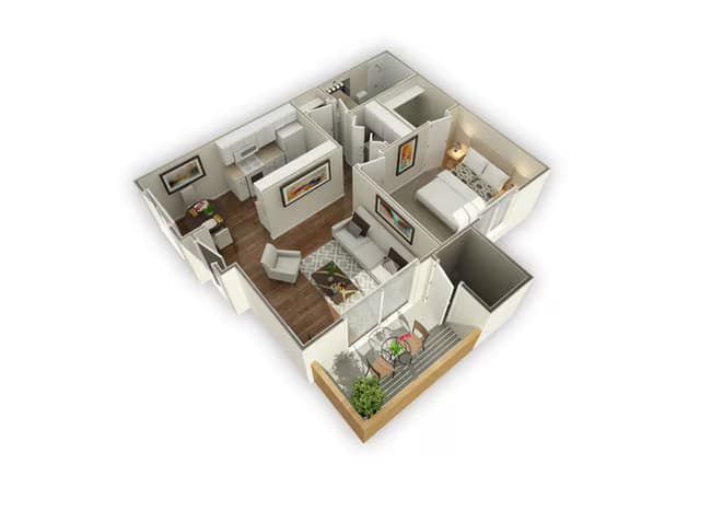 1X1-748-Classic 6561I floor plan