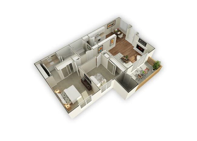 2X2-957-Classic 6534A floor plan