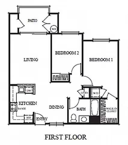 Two Bedroom A 8302 floor plan