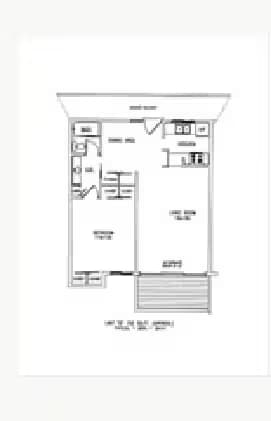 1 Bed, 1 Bath Model floor plan