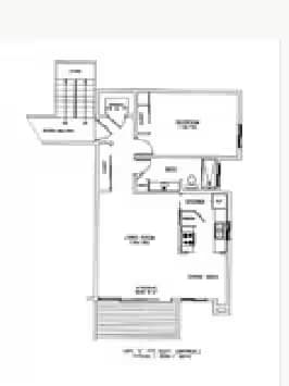 2 Beds, 1.5 Baths Model floor plan