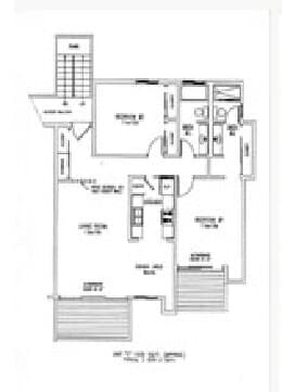 2 Beds, 2 Baths Model floor plan