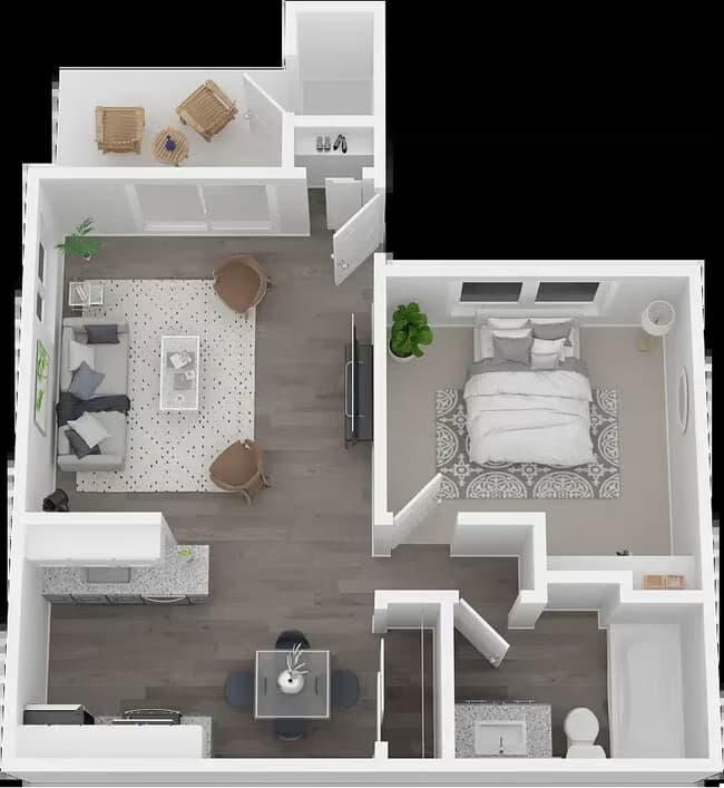 1x1 A1 233 floor plan