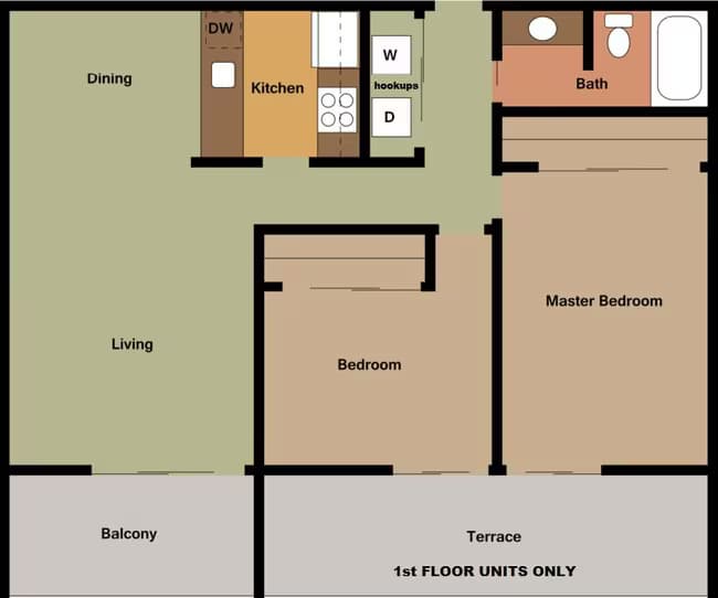2bed 2bath 80-303 floor plan