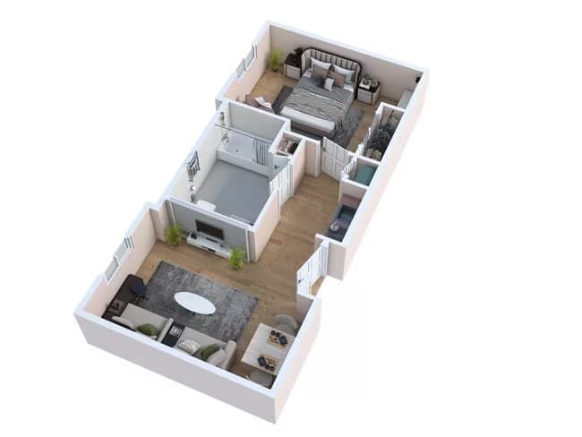 The Leandro Suite 233R floor plan