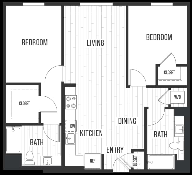 Plan 2B 2436 floor plan
