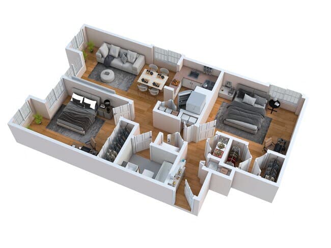 Two Bedroom 2824 floor plan