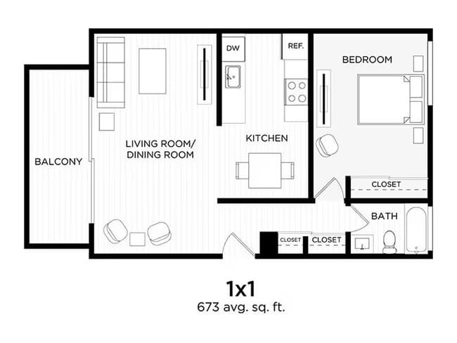 1x1 175-19 floor plan