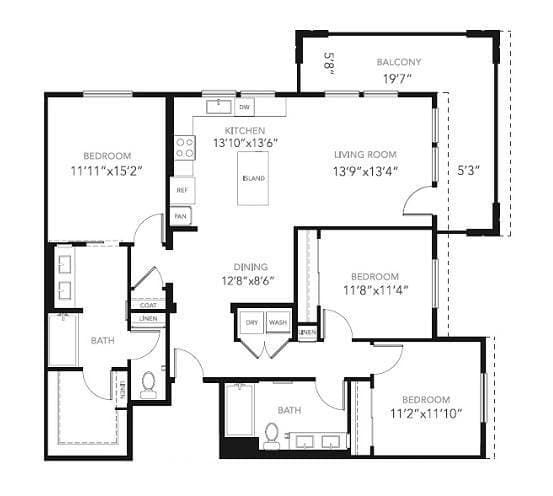 C1-W 0500 floor plan