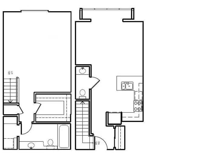Two Bedroom Townhome 4 0323 floor plan
