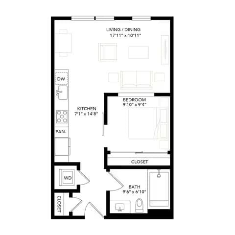 AU2 302 floor plan