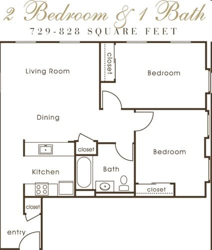 Two Bedroom floor plan