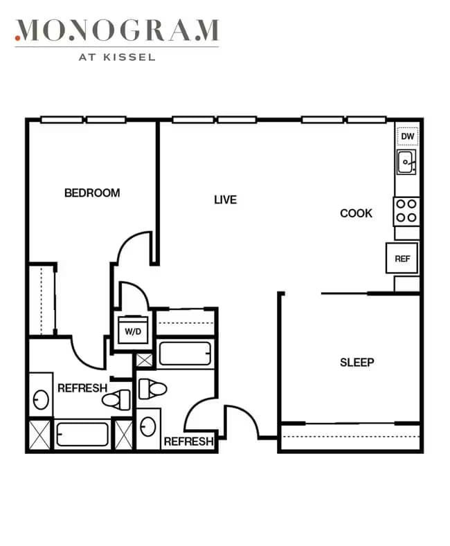 2B 1-313 floor plan